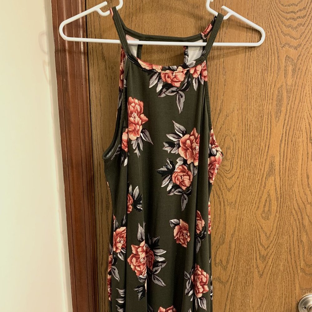 Green Flowered Dress